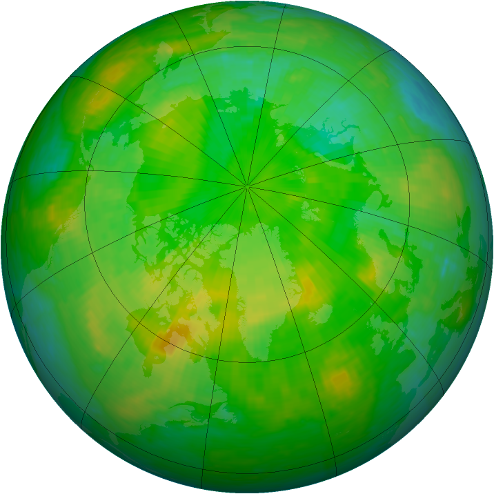 Arctic ozone map for 30 June 1994
